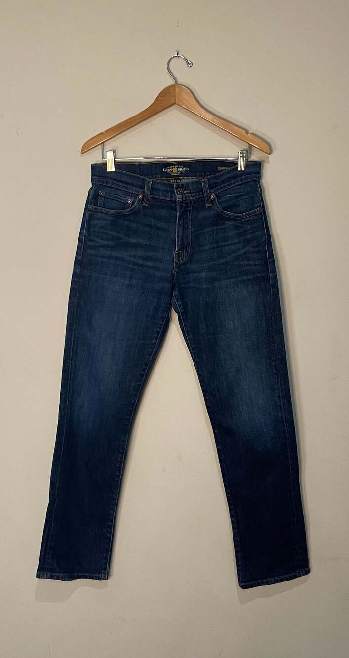 Lucky Brand Jeans Mens 38x30 361 Vintage Straight Stretch Denim Pants Dark